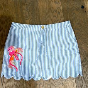 Lilly Pulitzer seersucker octopus skort sz 6